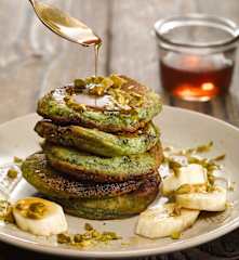 Zelené smoothie lívanečky