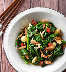 櫻花蝦炒皇宮菜