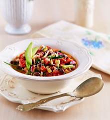 Ensalada tibia de frijoles