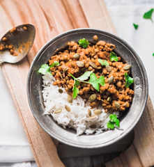 Dhal de lentilles vertes à la courge