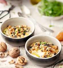 Crumble de saint-marcellin aux fruits secs