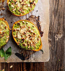 Gefüllter Spaghetti-Kürbis