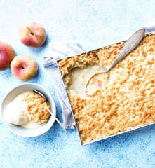 Crumble de paraguayas