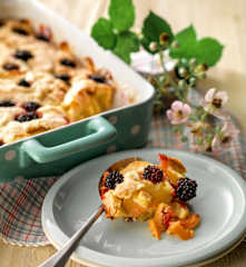 Apple and Blackberry Pudding