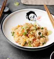 Riz cantonais aux crevettes