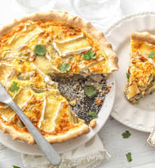 Quiche endive, moutarde et camembert