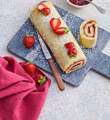 Biscuit roulé aux fruits rouges