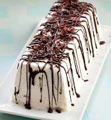 Gelado de nata com chocolate