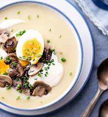 Vellutata di patate, uova e funghi (Bimby Friend)