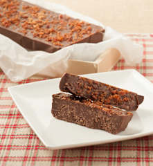 Turrón de chocolate y beicon