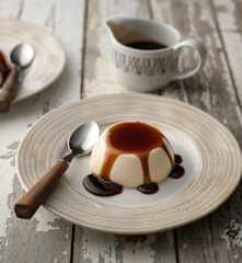 Amarula Panna Cotta with Coffee Sauce