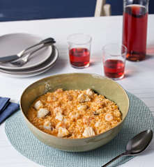 Arroz con rape y gambas