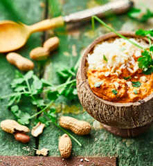 Rougail dakatine, piment et coriandre