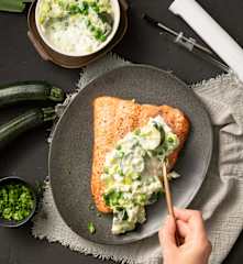 Salmon with Vegetable Sauce