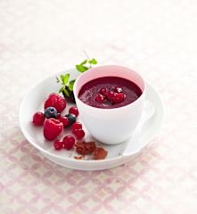 Soupe de fruits rouges