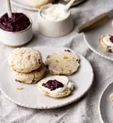 Gluten-free Scones with Berry Chia Jam