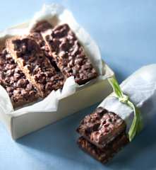 Barrette di cioccolato e riso soffiato (senza glutine)