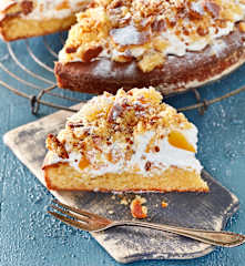 Pfirsich-Schmand-Krümelkuchen