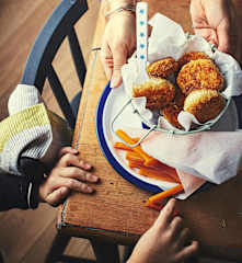 Croquettes de cabillaud, frites de carotte