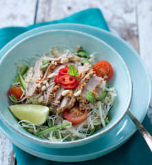 Thai beef salad with noodles