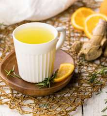 Tisana zenzero, arancia e rosmarino (1 persona)