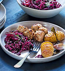 Boulettes de viande et pommes de terre au laurier