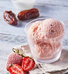Helado de yogur de fresa
