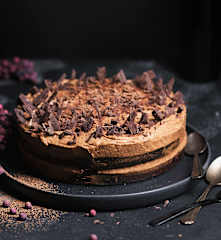 Tarta de chocolate y moka