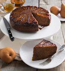 Double ginger and pear cake