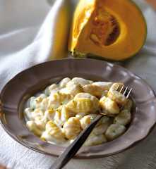 Ñoquis de calabaza al queso taleggio