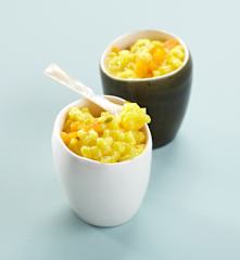 Risotto safrané à la pêche