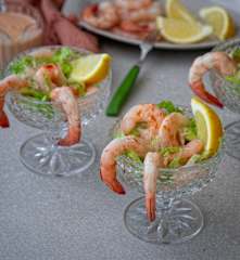 Retro prawn cocktail
