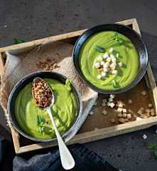 Crema de guisantes a la menta