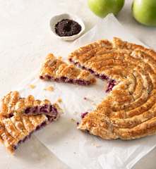 Espiral de lombarda y manzana