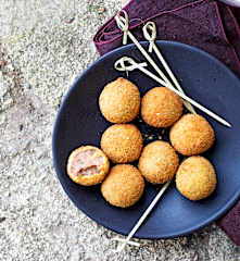 Croquettes de châtaigne au lard fumé