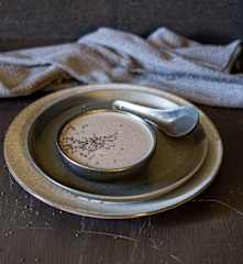 Black sesame cream soup