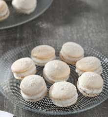 Macarons de helado de coco