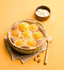 Gâteau crémeux sans gluten aux abricots