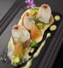 Eric GUERIN - Houmous, gambas vapeur de cumin