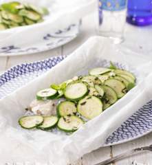 Scorfano in crosta di zucchine alla menta