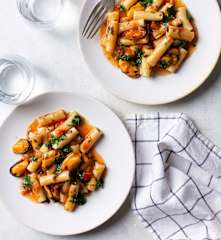 Macarrones con mejillones