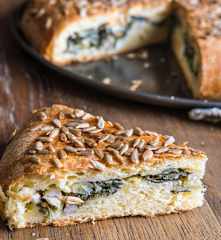 Stuffed Brioche with Pork, Swiss Chard, Fennel and Cheese