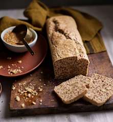 Pão de linhaça e noz sem glúten