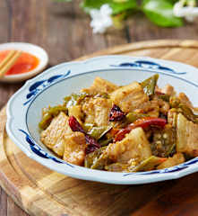 Green Chillies With Pork Belly