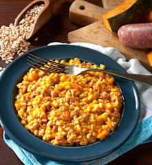 Farrotto alla zucca e salsiccia