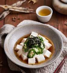 秋葵嫩豆腐