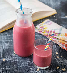 Frullato di lamponi e avena