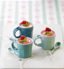 Mousse de framboesa e lima