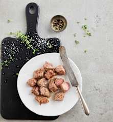 Rindfleischwürfel anbraten (medium)