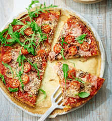 Pizza italienne, pâte au chou-fleur